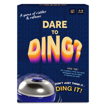 Load image into Gallery viewer, Dare to Ding - Game of Riddles &amp; Reflexes, Fast-paced Card Game, Test Your Wits, Family-Friendly Game for Teens, Families &amp; Adults, Gifts for Ages 10, 11, 12 and Up, 3-8 Players
