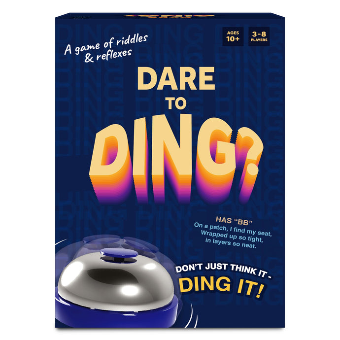Dare to Ding - Game of Riddles & Reflexes, Fast-paced Card Game, Test Your Wits, Family-Friendly Game for Teens, Families & Adults, Gifts for Ages 10, 11, 12 and Up, 3-8 Players