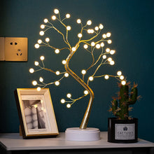 Load image into Gallery viewer, REFULGIX 36 LED Pearl Bonsai Tree Lamp with Touch Switch | USB &amp; Battery Operated Decorative Light for Home, Bedroom, Festival, Gift Use (Warm White, Pack of 1)
