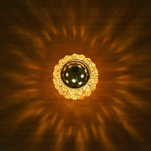 Load image into Gallery viewer, Akhand Diya Diyas Decorative Brass Crystal Oil Lamp, Diwali Decoration Item - Lantern Oval Shape Diwali Gifts Home Decor Puja Lamp Tea Light Holder
