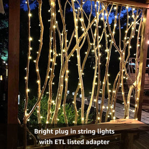 NIYAMAX LED String Lights - 12 Meter Fairy Lights with Full View Light 42 LED Bulb - Waterproof & Flexible Copper LED Serial String Lights (Warm White)