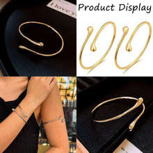 Load image into Gallery viewer, 2 Pack Arm Cuff Jewellery for Women, Gold Cuff Bracelet for Women, Adjustable Bangles for Women, Stylish Latest Cuff Bracelet, Gold Jewellery for Greek Goddess Costume, Themed Parties, Cosplay Events

