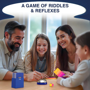 Dare to Ding - Game of Riddles & Reflexes, Fast-paced Card Game, Test Your Wits, Family-Friendly Game for Teens, Families & Adults, Gifts for Ages 10, 11, 12 and Up, 3-8 Players