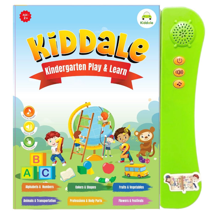 Kiddale ABC & 123 Intelligent Book For Kids |Interactive,Musical,Educational,Speaking,Talking Ebook|Rhymes And Stories|Best Gift For Ages 1-4+,Multicolour