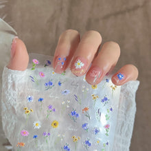 Load image into Gallery viewer, TRESTA Flower Nail Stickers - 5D Embossed Self-Adhesive Floral Nails Decals | Summer Flower Leaf Plant Designs for DIY Nail Art &amp; Manicure | Nails Accessories for Women &amp; Girls
