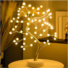 Load image into Gallery viewer, REFULGIX 36 LED Pearl Bonsai Tree Lamp with Touch Switch | USB &amp; Battery Operated Decorative Light for Home, Bedroom, Festival, Gift Use (Warm White, Pack of 1)
