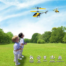 Load image into Gallery viewer, KIDZYMON® RC Helicopter with Hand Gravity Sensor, Flying Remote Control Helicopter Toy, Chargeble, 3D Light &amp; Safety Sensor for Kids Age 4+ Years I Pack of 1 (Yellow)
