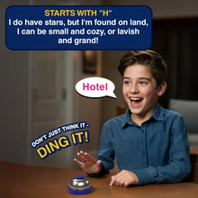 Load image into Gallery viewer, Dare to Ding - Game of Riddles &amp; Reflexes, Fast-paced Card Game, Test Your Wits, Family-Friendly Game for Teens, Families &amp; Adults, Gifts for Ages 10, 11, 12 and Up, 3-8 Players
