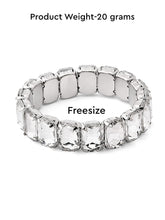 Load image into Gallery viewer, ZAVERI PEARLS Silver Tone Dazzling Stones Party Bling Bracelet For Women-ZPFK12138
