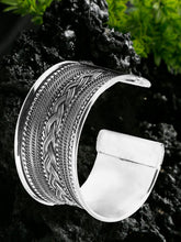 Load image into Gallery viewer, YouBella Jewellery Oxidised Silver Cuff Bracelet Bangle for Girls and Women (Style 1)
