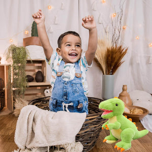 Tickles Cute Dinosaur Soft Stuffed Plush Animal Toy for Kids Boys & Girls Birthday Gifts (Color: Green Size: 30 cm)