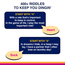 Load image into Gallery viewer, Dare to Ding - Game of Riddles &amp; Reflexes, Fast-paced Card Game, Test Your Wits, Family-Friendly Game for Teens, Families &amp; Adults, Gifts for Ages 10, 11, 12 and Up, 3-8 Players
