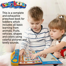 Load image into Gallery viewer, Storio Intelligence Book Sound Book Learning Cards for Children,English Letters &amp; Words Language_Skills Learning Book,Fun Educational Toys. Activities with Numbers, Shapes Learning Book for Toddlers
