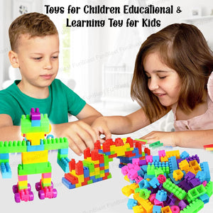 FunBlast DIY Plastic Building Blocks for Kids Building Blocks Toy for Kids Puzzle Games for Kid, Toys for Children Educational & Learning Toy for Kid, Girls & Boys - (250+ Blocks with 38 Wheels)