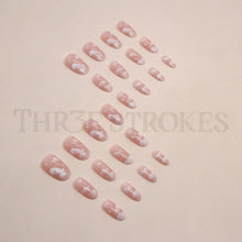 Load image into Gallery viewer, THR3E STROKES Press-On Nails,FakeNails Manicure set Salon look Nails Includes 24Nails, 1sheet gluetabs,1 Alcohol wipe,1 Manicure Stick, 1 Mini file. PN-35
