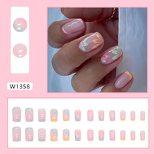 Load image into Gallery viewer, Buddy Jelly Trends Premium Designer 24pcs Stick-on Nails set, with Easy Glue Tab application, Nails are Reusable &amp; Unbreakable (W1358)
