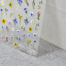 Load image into Gallery viewer, TRESTA Flower Nail Stickers - 5D Embossed Self-Adhesive Floral Nails Decals | Summer Flower Leaf Plant Designs for DIY Nail Art &amp; Manicure | Nails Accessories for Women &amp; Girls

