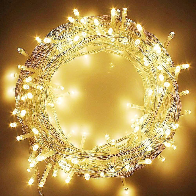 NIYAMAX LED String Lights - 12 Meter Fairy Lights with Full View Light 42 LED Bulb - Waterproof & Flexible Copper LED Serial String Lights (Warm White)