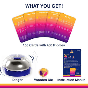 Dare to Ding - Game of Riddles & Reflexes, Fast-paced Card Game, Test Your Wits, Family-Friendly Game for Teens, Families & Adults, Gifts for Ages 10, 11, 12 and Up, 3-8 Players