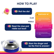 Load image into Gallery viewer, Dare to Ding - Game of Riddles &amp; Reflexes, Fast-paced Card Game, Test Your Wits, Family-Friendly Game for Teens, Families &amp; Adults, Gifts for Ages 10, 11, 12 and Up, 3-8 Players
