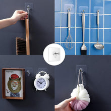 Load image into Gallery viewer, Zulaxy Photo Frame Hooks for Wall Without Drilling, 10 Pack Self Adhesive Hooks for Wall Heavy Duty Strong Nail Free for Hanging Photo Frame (Hanging Hook, Transparent) Stainless Steel
