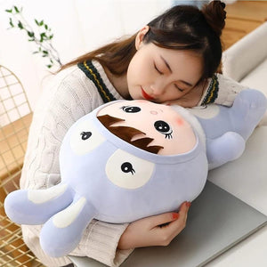 Niku Doll (30cm, Pink) | Soft Plush Doll Toy with Rabbit Ear, Teddy Bear, Best Gift Toy and Pillow for Kids, Girls and Adults | Valentines