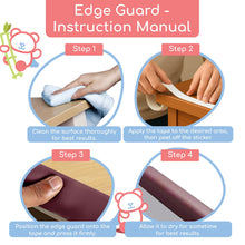 Load image into Gallery viewer, BabyPro BabyProofing Edge Guard (12mm, Pack of 1) with Strong Adhesive Tape by Certified Professional Childproofer, 2 Meter Long for Furniture Corner, Bed, Table Corners, for Child Safety (Brown)
