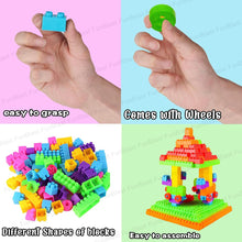 Load image into Gallery viewer, FunBlast DIY Plastic Building Blocks for Kids Building Blocks Toy for Kids Puzzle Games for Kid, Toys for Children Educational &amp; Learning Toy for Kid, Girls &amp; Boys - (250+ Blocks with 38 Wheels)
