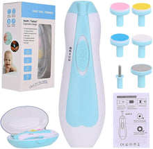Load image into Gallery viewer, Baby Nail Trimmer New Born with Lights | Electric Baby Nail Cutter 0-6 Months with Multiple Filer Heads Adjustment | New Born Baby Products, Pack of 1
