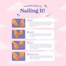 Load image into Gallery viewer, Gush Beauty Press On Nails | Reusable Extensions | Artificial Nails Set | Long Lasting Design | Glue Tabs and nail glue included | Pack of 24 Nails | For women (Celestial Gold - Short Round)
