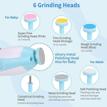 Load image into Gallery viewer, Baby Nail Trimmer New Born with Lights | Electric Baby Nail Cutter 0-6 Months with Multiple Filer Heads Adjustment | New Born Baby Products, Pack of 1
