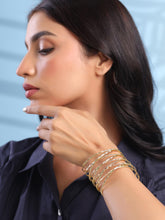 Load image into Gallery viewer, Armcuff , Arm Cuff Bracelet for Women and Girls Fashion Golden Kadaa Bracelets | Multi Strand Arm Cuff Armlet Gold Plated Hand Cuff Kadaa Bracelet for Women
