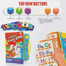 Load image into Gallery viewer, Storio Intelligence Book Sound Book Learning Cards for Children,English Letters &amp; Words Language_Skills Learning Book,Fun Educational Toys. Activities with Numbers, Shapes Learning Book for Toddlers
