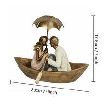 Load image into Gallery viewer, TIED RIBBONS Valentine Gift for Girlfriend Boyfriend Husband Wife Girls Boys Birthday Wedding Anniversary Romantic Boat Couple Showpiece for Home Decor Living Room Table,23 Cm,5 Cm,Gold

