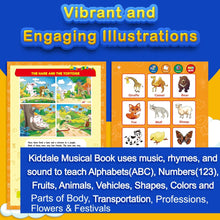 Load image into Gallery viewer, Kiddale ABC &amp; 123 Intelligent Book For Kids |Interactive,Musical,Educational,Speaking,Talking Ebook|Rhymes And Stories|Best Gift For Ages 1-4+,Multicolour
