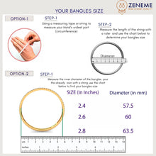 Load image into Gallery viewer, ZENEME Jewellery Traditional Silver Plated Oxidized Bracelet Bangles Set for Girls and Women (Silver, 2.4)
