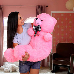 Soft 3 Feet Teddy Bear for Kids, Lovable Huggable Cute Soft Giant Teddy Bear for Girlfriends/Wife/Kids/Husband - (Pink, 85 cm)