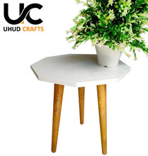Load image into Gallery viewer, Beautiful Antique Wooden Fold-able Side Table/End Table/Plant Stand/Stool Living Room Kids Play Furniture Table Round Shape
