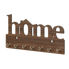 Load image into Gallery viewer, Webelkart Premium Home Keys Wooden Key Holder (29 cm x 13.5 cm x 0.4 cm, Wood) 7 Hook - Decorative Items for Home Decor (Brown)
