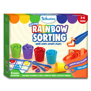 Skillmatics Silicone Rainbow Sorting Board Game - Learning & Educational Toy, Sorting, Counting & Sequencing Skills, Gift for Toddlers & Preschoolers Ages 3, 4, 5, 6