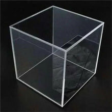Load image into Gallery viewer, Transparent Plastic Box, Acrylic Box for Display, Acrylic Cube Box Available in All sizes, Transparent Cube Box, Crystal Clear Box, Customizable

