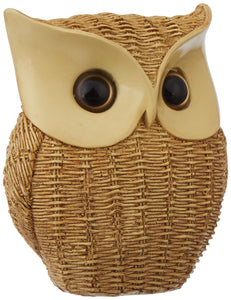 amazon basics Modern Classy Happy Owl Resin Art Figurine | Beautiful Home Decor (Brown)