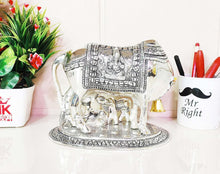 Load image into Gallery viewer, KridayKraft Kamdhenu Cow,Calf with Bal Gopal Krishna Metal Statue for Good Luck,Feng Shui As Table Top Figurine,Vastu,Religious Gau MATA Idol Home,Office&amp;Table Decorative,Animal,17 Cm,13.5 Cm,Silver
