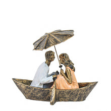 Load image into Gallery viewer, TIED RIBBONS Valentine Gift for Girlfriend Boyfriend Husband Wife Girls Boys Birthday Wedding Anniversary Romantic Boat Couple Showpiece for Home Decor Living Room Table,23 Cm,5 Cm,Gold
