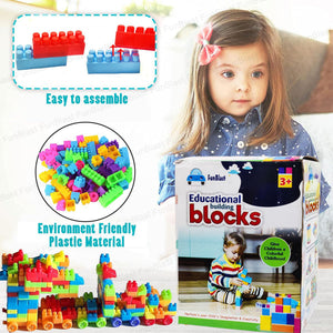FunBlast DIY Plastic Building Blocks for Kids Building Blocks Toy for Kids Puzzle Games for Kid, Toys for Children Educational & Learning Toy for Kid, Girls & Boys - (250+ Blocks with 38 Wheels)