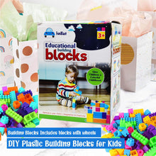 Load image into Gallery viewer, FunBlast DIY Plastic Building Blocks for Kids Building Blocks Toy for Kids Puzzle Games for Kid, Toys for Children Educational &amp; Learning Toy for Kid, Girls &amp; Boys - (250+ Blocks with 38 Wheels)
