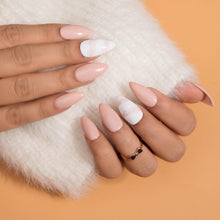 Load image into Gallery viewer, Nail Knack Nude Marble Press On Nails | 20 Pcs Acrylic Stick On Nails with Glue Tabs- Reusable, Easy to use &amp; long Lasting
