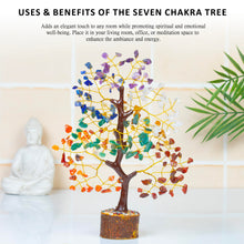 Load image into Gallery viewer, Chakra Tree, Crystal Tree for Positive Energy - Crystals &amp; Healing Stones - Feng Shui Seven Chakra Tree of Life Decor - Home Decorations for Living Room, 7 Chakra Tree, 200 Beads, 8-10&quot;
