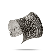 Load image into Gallery viewer, YouBella Jewellery Silver Plated Oxidised Cuff Bracelet Bangle for Women and Girls (Style 1)
