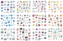 Load image into Gallery viewer, S.A.V.I 12 Sheets Water Transfer, Nail Fashion Sticker Decal, Flower Leaf DIY Manicure For Women
